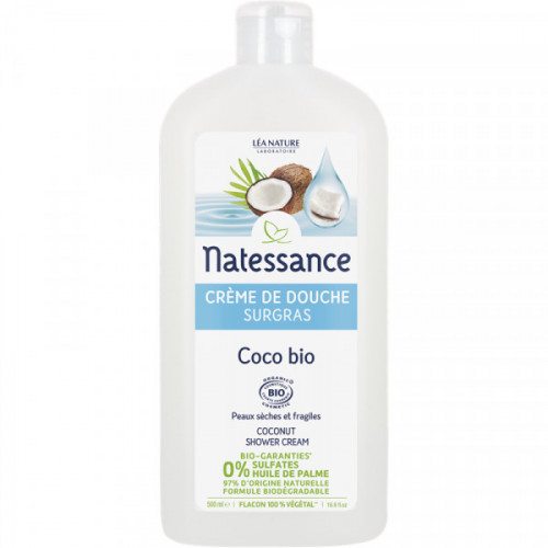 NATESSANCE Crème de douche coco 500 ml-15713 NATESSANCE Crème de douche coco 500 ml-15713
