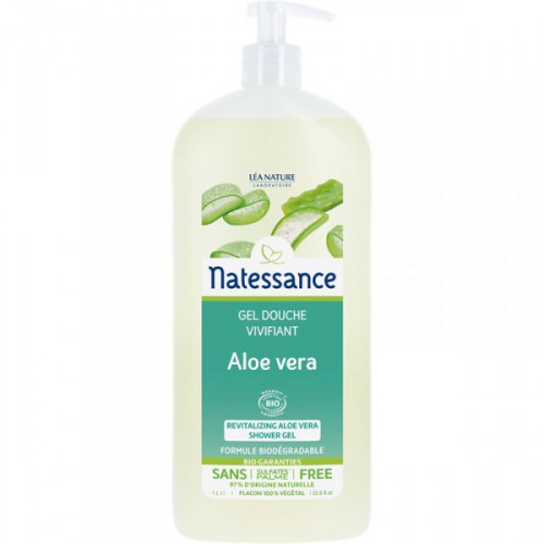 NATESSANCE Gel douche Aloe Vera revitalisant 1L-15720 NATESSANCE Gel douche Aloe Vera revitalisant 1L-15720