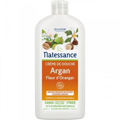 NATESSANCE Crème de douche Argan Fleur d'oranger 500ml-15722