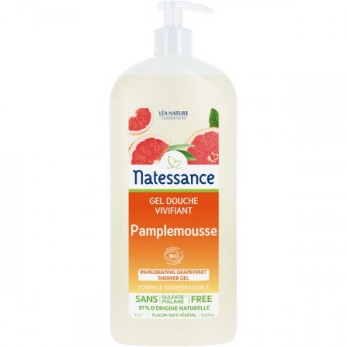 NATESSANCE Gel douche pamplemousse vivifiant 1L-15730