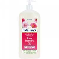 NATESSANCE Gel Douche Rose Trémière Douceur 1L-15732