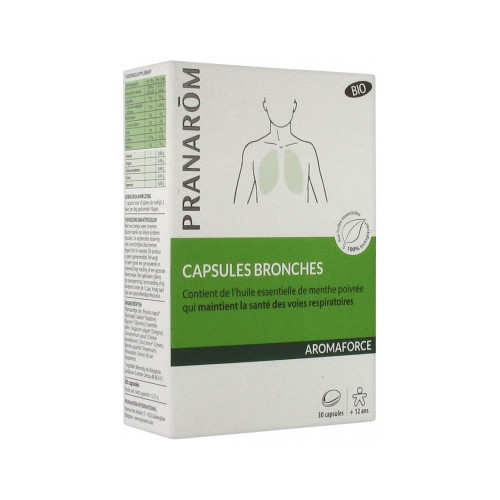 PRANAROM Aromaforce Capsules Bronches Bio 30 Capsules-15783 PRANAROM Aromaforce Capsules Bronches Bio 30 Capsules-15783