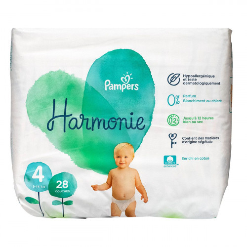 Pampers Harmonie Taille 4 28 Couches 914kg Sécurité 12h