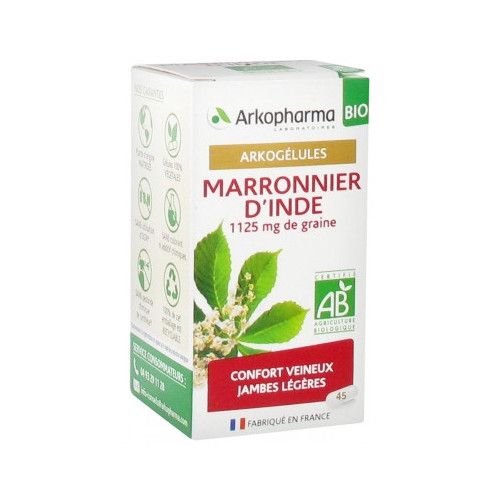 ARKOPHARMA Arkogélules marronnier d'Inde bio 1125mg graine 45 gélules-16048