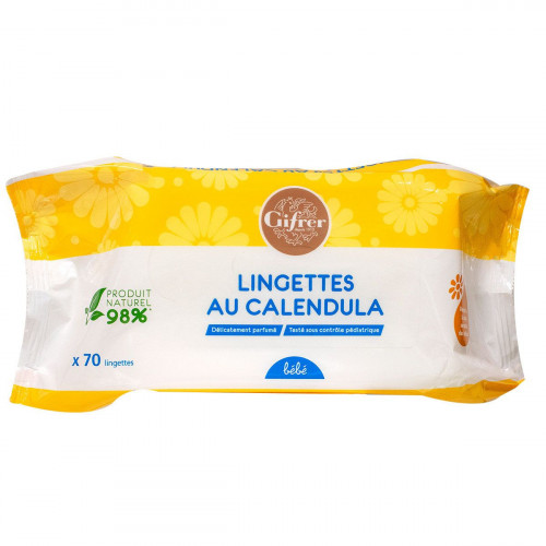 GIFRER 70 lingettes nettoyantes au calendula-16151