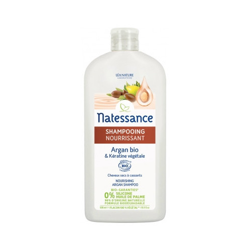 NATESSANCE Shampooing nourrissant argan bio et kératine végétale 500 ml-16167 NATESSANCE Shampooing nourrissant argan bio et kératine végétale 500 ml-16167