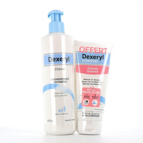 PIERRE FABRE DEXERYL crème 500g + crème lavante 200ml offert-16173 PIERRE FABRE DEXERYL crème 500g + crème lavante 200ml offert-16173