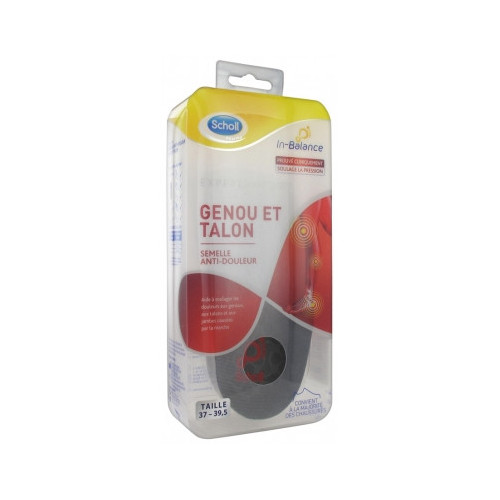 SCHOLL Expertsupport 2 semelles anti-douleur genou et talon 37-39,5-16189