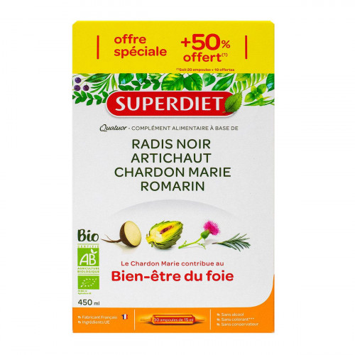 SUPER DIET Quatuor bien-être du foie 30x15ml-16192 SUPER DIET Quatuor bien-être du foie 30x15ml-16192