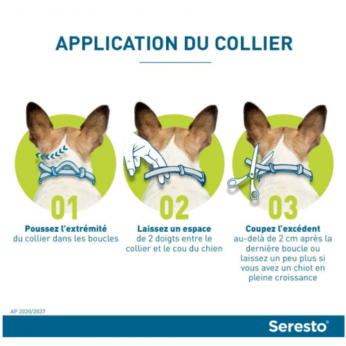 ELANCO SERESTO Collier Antiparasitaire - Chiens -8kg - Efficace