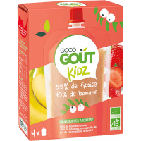 GOOD GOUT PACK DE 4 GOURDES FRAISE BANANE-16347