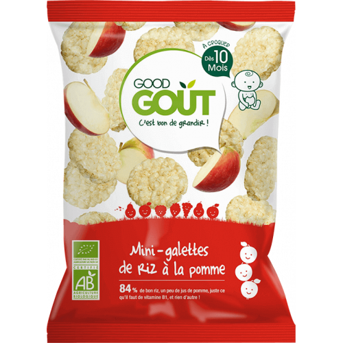 GOOD GOUT Mini-Galettes de Riz à la Pomme Dès 10 Mois Bio 40 g-16353 GOOD GOUT Mini-Galettes de Riz à la Pomme Dès 10 Mois Bio 40 g-16353