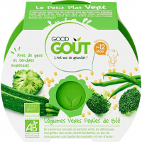 GOOD GOUT Le Petit Plat Vert Légumes Verts Perles de Blé dès 12 Mois Bio 220 g-16357