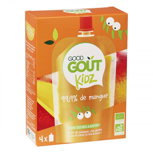 GOOD GOUT Kidz 99,9% de Mangue Bio 4 Gourdes-16359 GOOD GOUT Kidz 99,9% de Mangue Bio 4 Gourdes-16359