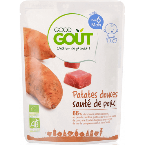 GOOD GOUT Patates Douces Sauté de Porc dès 6 Mois Bio 190 g-16363 GOOD GOUT Patates Douces Sauté de Porc dès 6 Mois Bio 190 g-16363