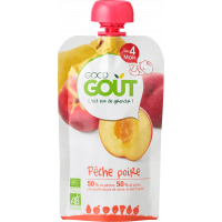 GOOD GOUT Pêche Poire dès 4 Mois Bio 120 g-16365