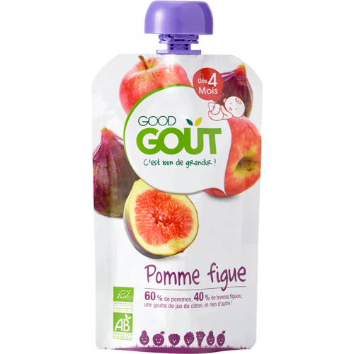 GOOD GOUT Pomme Figue dès 4 Mois Bio 120 g-16373 GOOD GOUT Pomme Figue dès 4 Mois Bio 120 g-16373