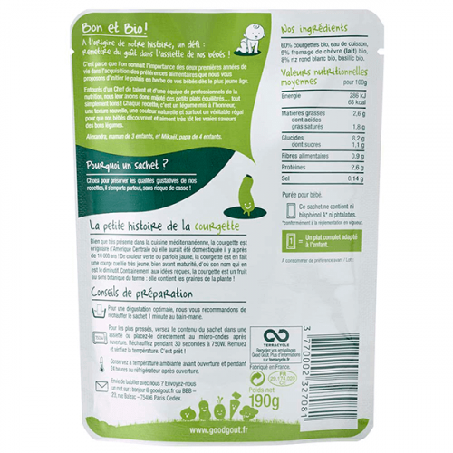 Risotto de Courgettes au Chèvre dès 8 Mois Bio 190 g