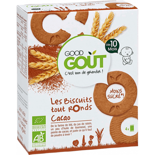 GOOD GOUT Biscuits Tout Ronds Cacao Dès 10 Mois Bio 20 Biscuits-16387 GOOD GOUT Biscuits Tout Ronds Cacao Dès 10 Mois Bio 20 Biscuits-16387