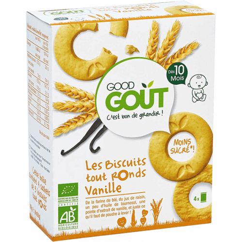 GOOD GOUT Biscuits Tout Ronds Vanille Dès 10 Mois Bio 20 Biscuits-16389