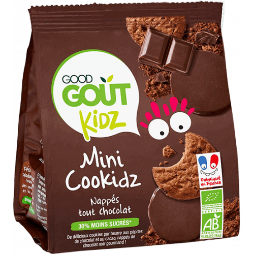 GOOD GOUT Kidz Mini Cookidz Nappés Tout Chocolat Bio 115 g-16391 GOOD GOUT Kidz Mini Cookidz Nappés Tout Chocolat Bio 115 g-16391