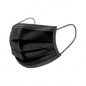 Lot De 5 Masques De Protection Lavables En Tissu Noir - Taille Adulte Universelle - Élastique Réglable