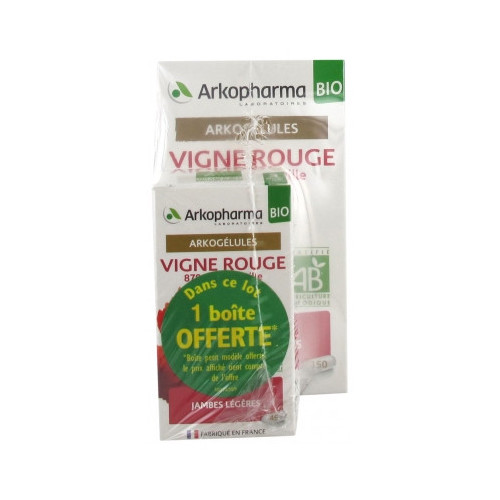 ARKOPHARMA Arkogélules Vigne Rouge Bio 150 Gélules + 45 Gélules Offertes-16460