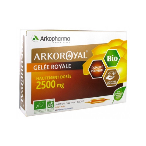 ARKOPHARMA Arko Royal Gelée Royale 2500 mg Bio 20 Ampoules-16461 ARKOPHARMA Arko Royal Gelée Royale 2500 mg Bio 20 Ampoules-16461