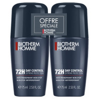 BIOTHERM HOMME Day Control Extreme Protection Anti-Transpirant Non-Stop 72H Roll-On Lot de 2 x 75 ml-16482