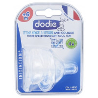 DODIE 2 Tétines Rondes 3 Vitesses Anti-Colique Liquide Epais + 6 Mois-16505