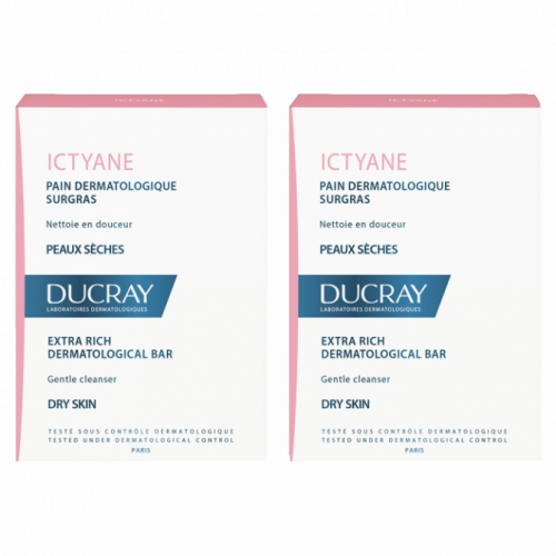 DUCRAY ICTYANE - Pain Dermatologique Surgras Peaux Sèches, 2x100g-16510 DUCRAY ICTYANE - Pain Dermatologique Surgras Peaux Sèches, 2x100g-16510