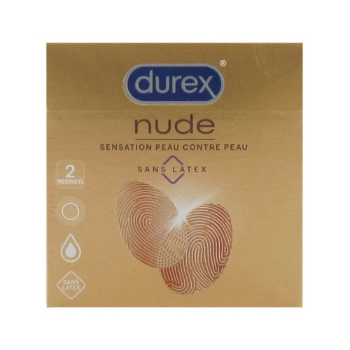 DUREX Nude Sans Latex 2 Préservatifs-16517