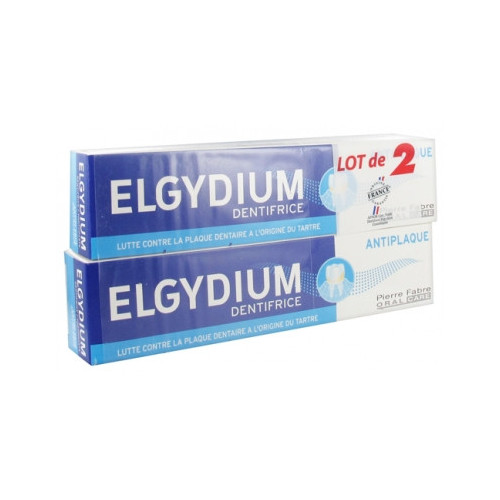 ELGYDIUM Dentifrice Anti Plaque Lot de 2 x 75 ml-16536
