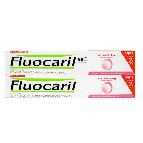 FLUOCARIL Dentifrice bi-fluoré dents sensibles 2x75ml-16571