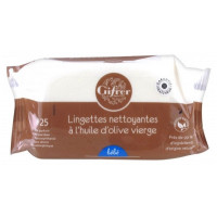 GIFRER Lingettes Nettoyantes à l'Huile d'Olive Vierge 25 Lingettes-16597