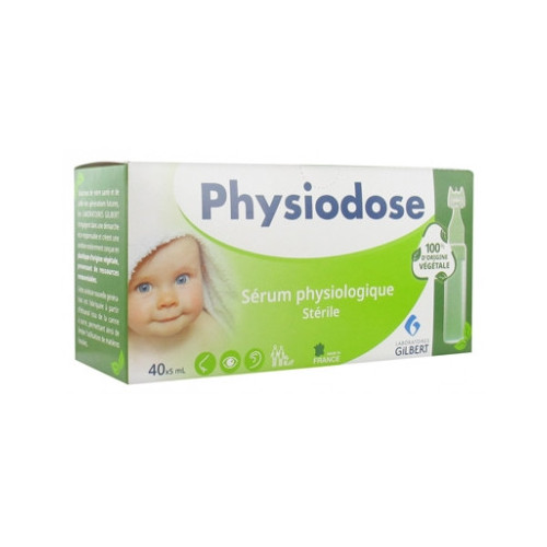 GILBERT Physiodose Sérum Physiologique Stérile 40 Unidoses Végétales-16603 GILBERT Physiodose Sérum Physiologique Stérile 40 Unidoses Végétales-16603
