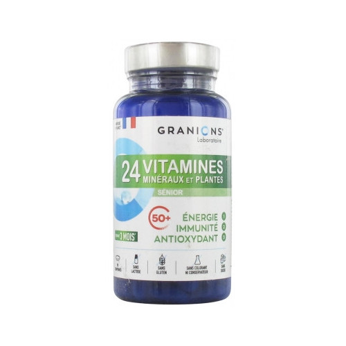 GRANIONS 24 Vitamines Minéraux et Plantes Sénior 90 Comprimés-16614 GRANIONS 24 Vitamines Minéraux et Plantes Sénior 90 Comprimés-16614