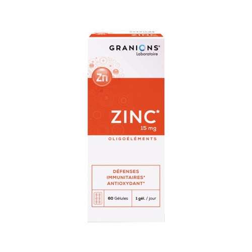 GRANIONS Zinc 15 mg 60 Gélules-16622 GRANIONS Zinc 15 mg 60 Gélules-16622