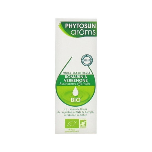 PHYTOSUN AROMS Huile Essentielle Romarin à Verbénone (Rosmarinus Officinalis) Bio 5 ml-16730 PHYTOSUN AROMS Huile Essentielle Romarin à Verbénone (Rosmarinus Officinalis) Bio 5 ml-16730