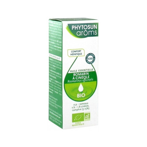 PHYTOSUN AROMS Huile Essentielle Romarin à Cinéole (Rosmarinus officinalis) Bio 10 ml-16737 PHYTOSUN AROMS Huile Essentielle Romarin à Cinéole (Rosmarinus officinalis) Bio 10 ml-16737