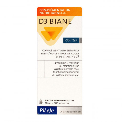 PILEJE D3 biane gouttes 20ml-16746 PILEJE D3 biane gouttes 20ml-16746