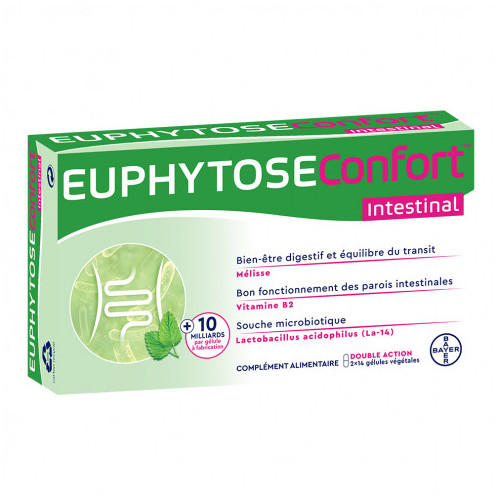 BAYER Euphytose 28 Gélules: Confort Intestinal, Bien-être Digestif -  Pharma360