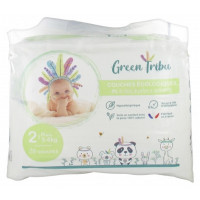 GREEN TRIBU Couches Écologiques 30 Couches Taille 2 (3-6 kg)-16906