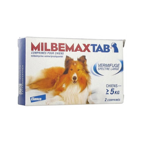 ELANCO Milbemax Vermifuge Chiens +5kg 2 Comprimés - Pharma360