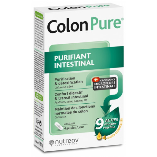 Nutreov Colonpure 40 Gélules - Détoxification et Confort Digestif