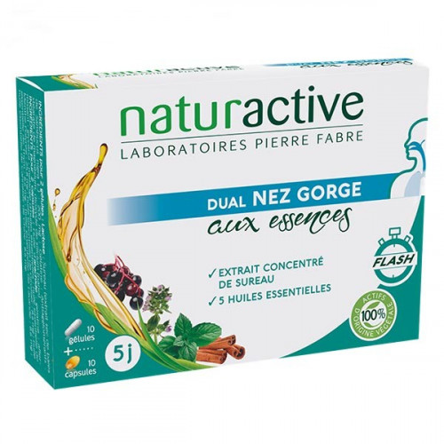 NATURACTIVE Dual Nez Gorge aux Essences 10 gélules + 10 capsules-16960