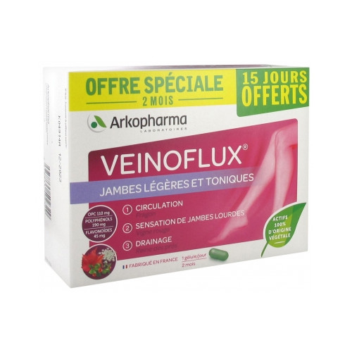 ARKOPHARMA Veinoflux Jambes Légères et Toniques 60 Gélules-16992 ARKOPHARMA Veinoflux Jambes Légères et Toniques 60 Gélules-16992
