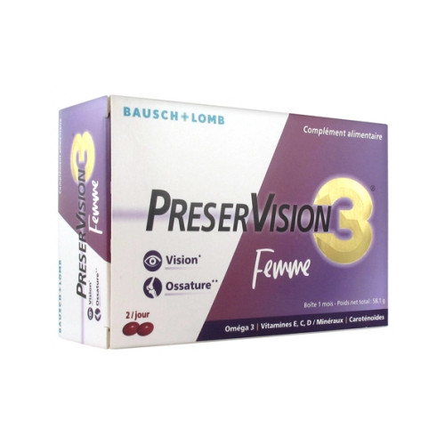 BAUSCH & LOMB PreserVision 3 Femme 60 Capsules-17003