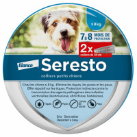 BAYER SERESTO Collier Antiparasitaire Petits Chiens moins de 8 kg 2 Colliers-17006