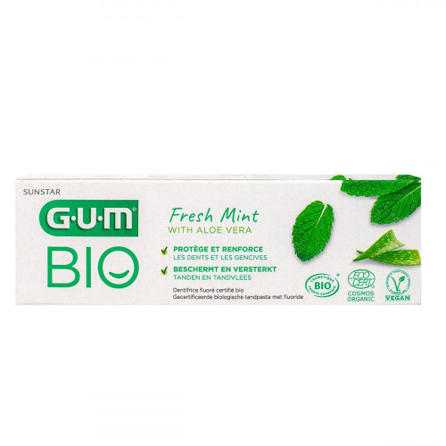 GUM Dentifrice menthe fraîche aloé vera bio 75ml-17031 GUM Dentifrice menthe fraîche aloé vera bio 75ml-17031